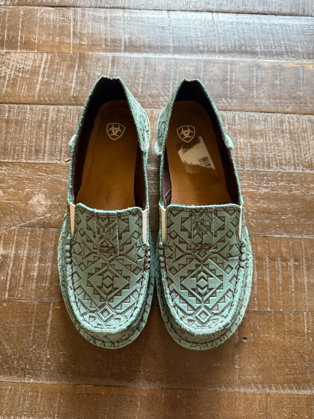 Ariat women’s Teal Geometric Slip-On Loafers - Picture 3 of 5